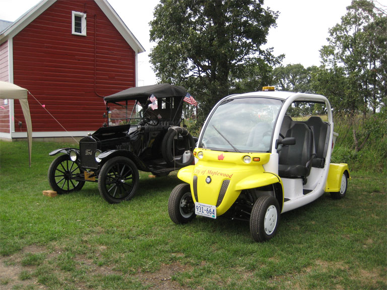New GEM Car and Old Model T Ford
